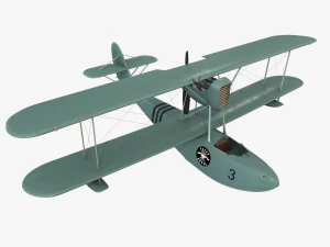 Pesawat amfibi macchi m41 bis Model 3D