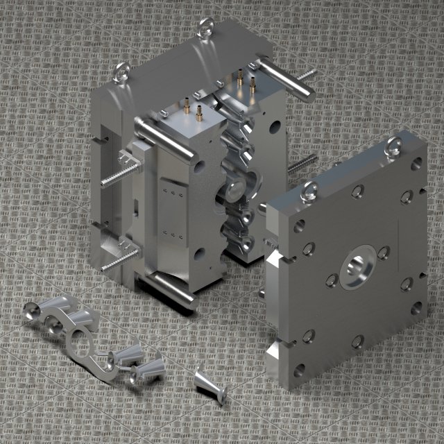 injection mould model Modèle 3D .c4d .max .obj .3ds .fbx .stl .blend 