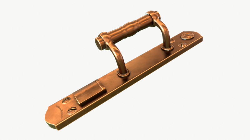 Door handle xix century Model 3D .c4d .max .obj .3ds .fbx .stl .blend 