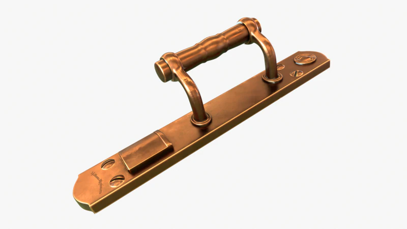 Door handle xix century 3D Model .c4d .max .obj .3ds .fbx .stl .blend 