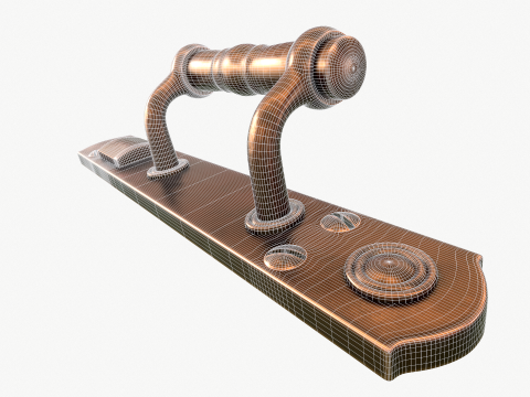 Door handle xix century Model 3D