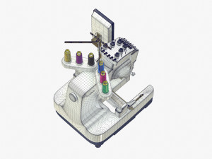 Sewing machine for embroidery pr670e Model 3D