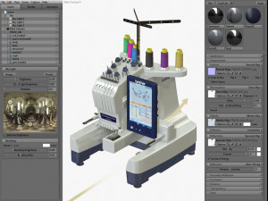 Sewing machine for embroidery pr670e Model 3D