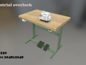 overloque industrial Modelo 3D