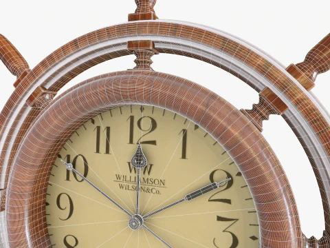 Orologio da parete per interni marini Modello 3D