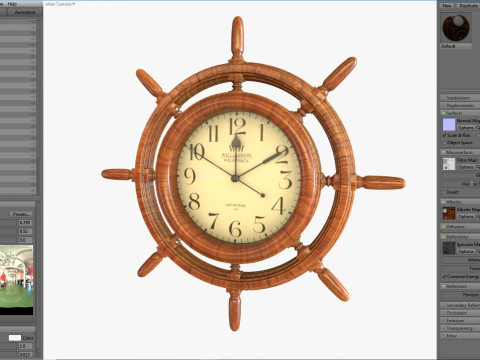 Orologio da parete per interni marini Modello 3D