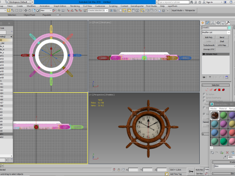 Wall clock for marine interior Modelo 3D