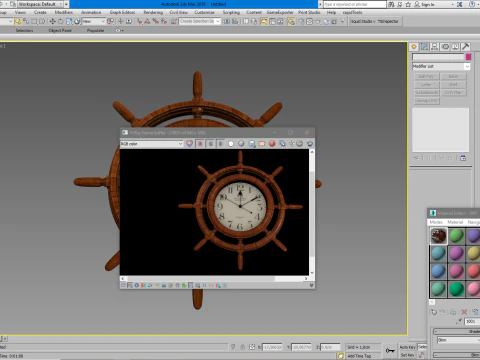Orologio da parete per interni marini Modello 3D