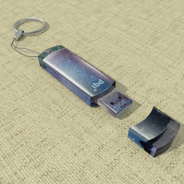 Pq1 flash 16gb 3D Model .c4d .max .obj .3ds .fbx .stl .blend 