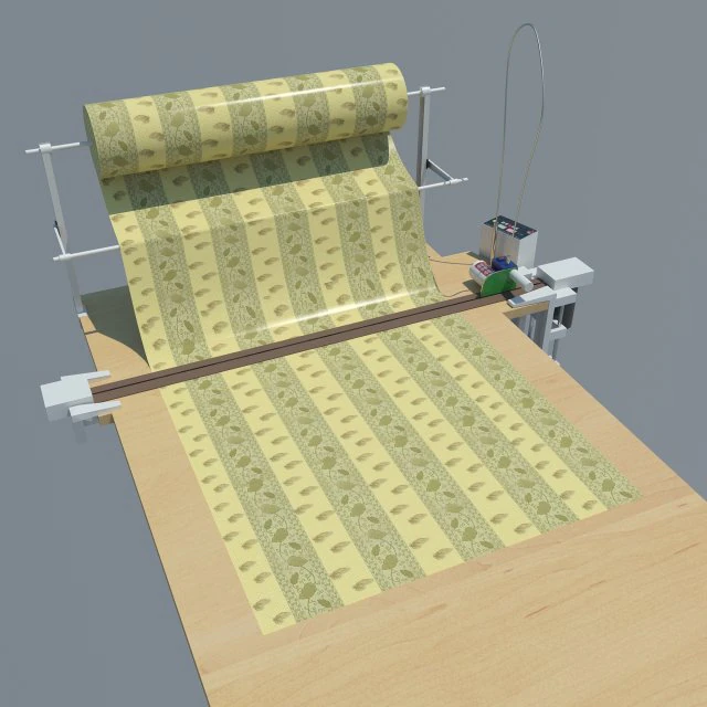industrial table for cutting fabrics 3D Model .c4d .max .obj .3ds .fbx .stl .blend 