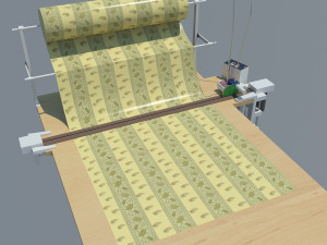 industrial table for cutting fabrics 3D Model