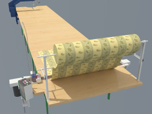 industrial table for cutting fabrics 3D Model