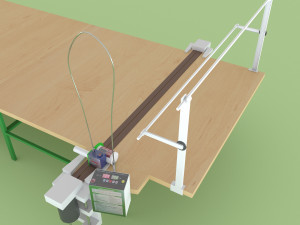 industrial table for cutting fabrics 3D Model