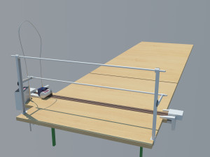 industrial table for cutting fabrics 3D Model
