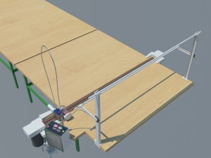 industrial table for cutting fabrics 3D Model