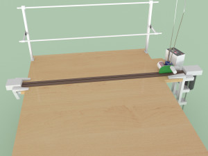 industrial table for cutting fabrics 3D Model