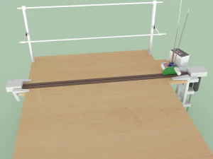 industrial table for cutting fabrics 3D Model