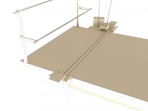 industrial table for cutting fabrics 3D Model