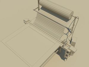 industrial table for cutting fabrics 3D Model