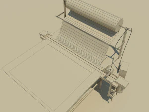 industrial table for cutting fabrics 3D Model