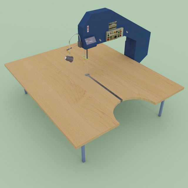 industrial strip cutting machine for fabrics Modelo 3D .c4d .max .obj .3ds .fbx .stl .blend 