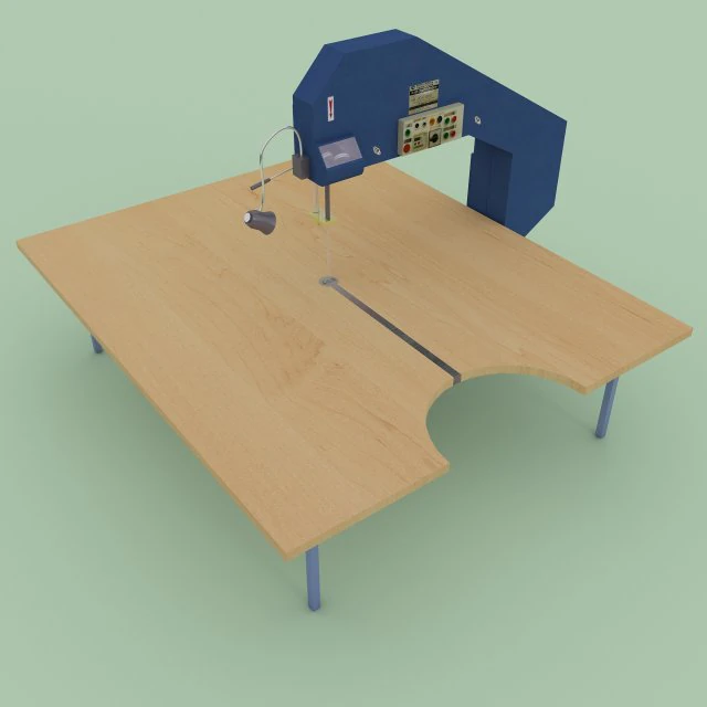 industrial strip cutting machine for fabrics 3D Model .c4d .max .obj .3ds .fbx .stl .blend 