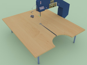 industrial strip cutting machine for fabrics 3D Model