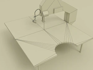 industrial strip cutting machine for fabrics 3D Model