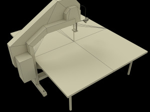 industrial strip cutting machine for fabrics Modelo 3D