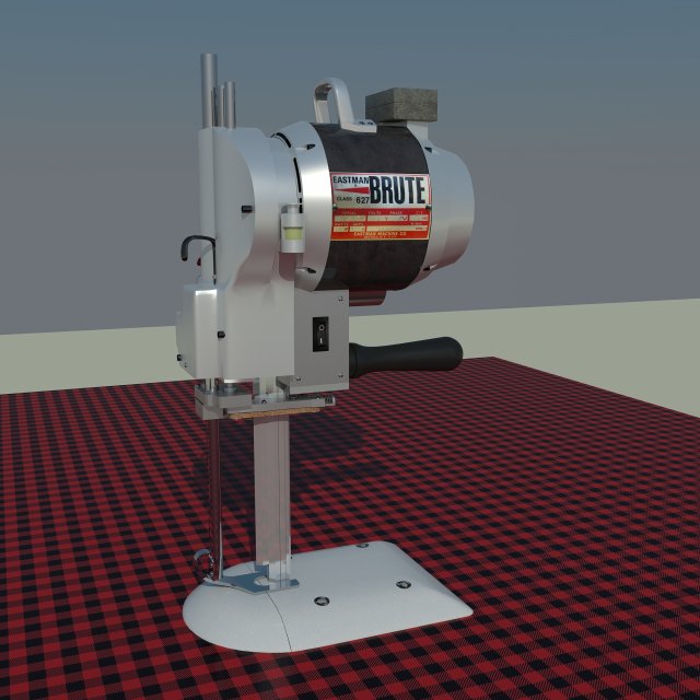 eastman 627x brute straight knife machine to cut fabrics 3Dモデル .c4d .max .obj .3ds .fbx .stl .blend 