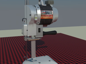 eastman 627x brute straight knife machine to cut fabrics 3D Model