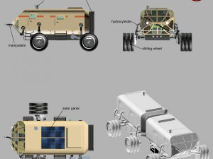 rover planetario Antartide Modello 3D