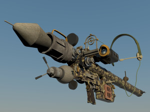 man-portable anti-aircrft missile steampunk 3D Model