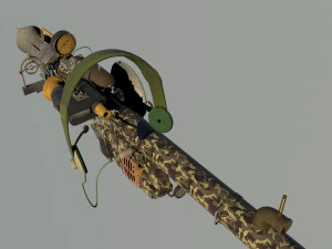man-portable anti-aircrft missile steampunk 3D Model