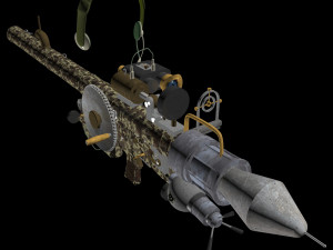 man-portable anti-aircrft missile steampunk 3D Модель