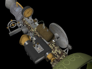 man-portable anti-aircrft missile steampunk 3D Модель