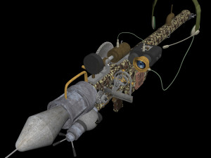 man-portable anti-aircrft missile steampunk 3D Модель