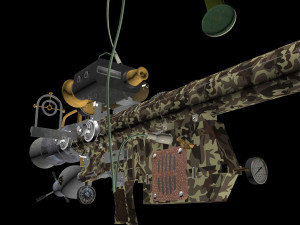 man-portable anti-aircrft missile steampunk 3D Модель