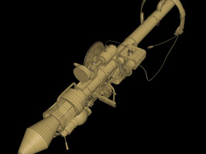 man-portable anti-aircrft missile steampunk 3D Модель