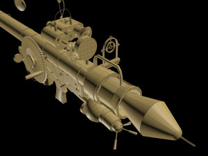 man-portable anti-aircrft missile steampunk 3D Модель