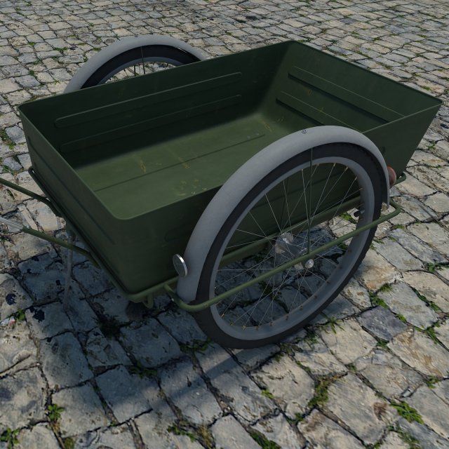 bicycle trolley Model 3D .c4d .max .obj .3ds .fbx .stl .blend 
