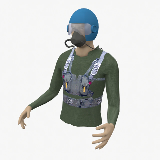 pilot in cockpit 3D Model .c4d .max .obj .3ds .fbx .stl .blend 