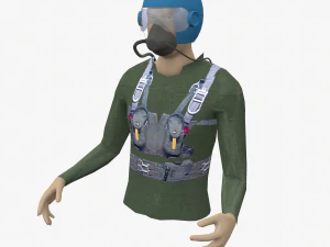 piloto na cabine Modelo 3D