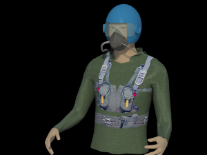 pilot in cockpit 3D Модель
