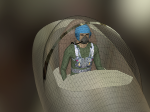 pilot in cockpit 3D Модель