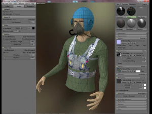 pilot in cockpit 3D Model