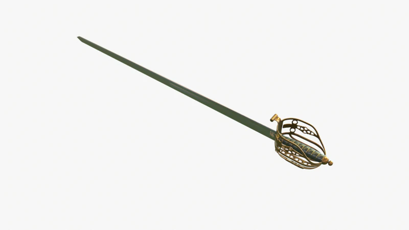 Scottish broadsword 3D Model .c4d .max .obj .3ds .fbx .stl .blend 
