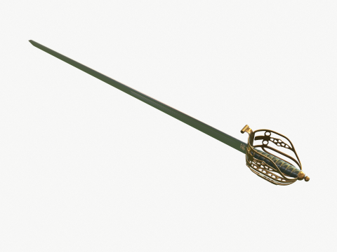 Scottish broadsword 3D Model