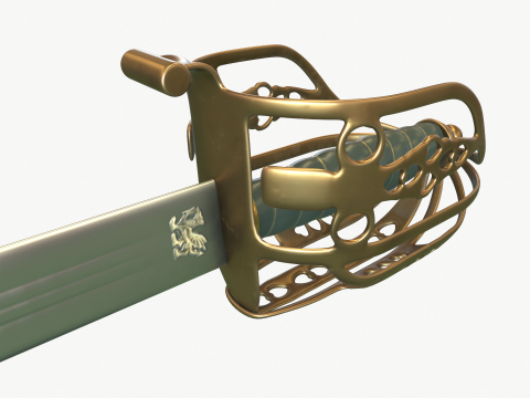 Scottish broadsword 3D मॉडल