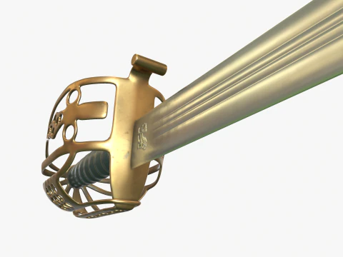 Scottish broadsword 3D Model